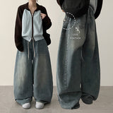 Doha Side Snap Waist Banding Balloon Wide Denim Pants