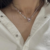 [ROF X CANNIZ] PINKISH HEART NECKLACE