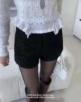 Snug Cozy Tweed High-Waist Shorts