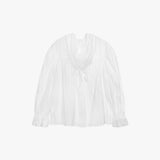 PETITE FRILL HOODIE BLOUSE