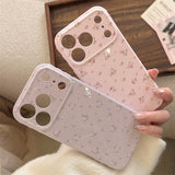 フラワー ドット パターン ソフト iPhone ケース