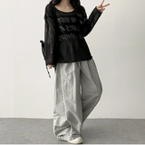 レオストラップバンディングワイドパンツ