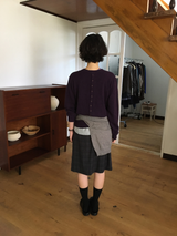 Dual-button round cardigan (3color)