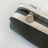 Clam round pencilcase _ Khaki