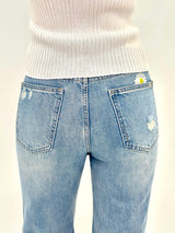 2ND REORDER EMBROIDERED FLARE JEANS code 25101