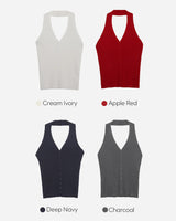 Bit halter button sleeveless