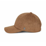 VA Curved Oval Metal Suede Ball Cap  / Brown