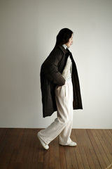 Oversized puffer coat, Dark brown