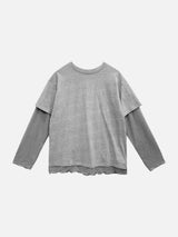 Sheer See-Through Layered Long Sleeve (4c)