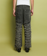 DYEING RIPPED BOOT CUT PANTS