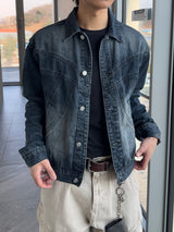 Sculp Crop Western Denim Jacket (No.848)