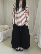 Sweet Stripe Off-Shoulder