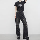 ルアンクロップドプリンティドTシャツ