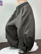 SIDE PLEAT PARACHUTE STRING BALLOON PANTS🩶🖤🤍 - 3 COLORS