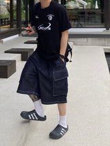 ステッチバミューダカーゴデニム
