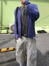 No.1826 S crop hood ZIP-UP (3color)