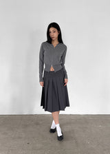 [MADE] Pretzel Pleated Midi Skirt
