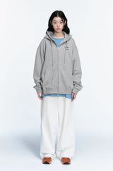 26FW★ Line Work Embroidered Hood Zip-Up