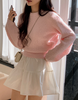 Fruit Boucle Crop Wool Round Knit (8color)