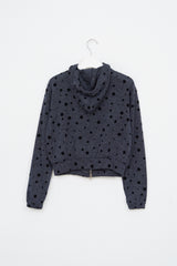 (W) Dual Dot Hooded Zip Up (2color)