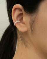 [White Gold] Twinkle Cubic Ear Cuff