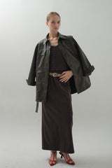Knit Texture Top_Charcoal