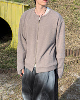 Angle Knit Zip-up with Hand Warmers