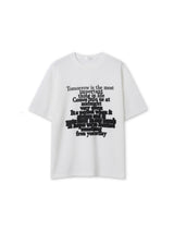 Life Lettering Short Sleeve Knit T-Shirt
