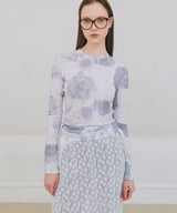 Floral Lace Layered Skirt - White