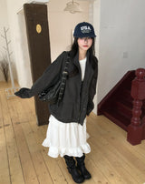 Tino Basic Unbalanced Shoulder Long Sleeve