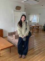 [Unisex] キルケットバンディングリベットブラッシュドトレーニングパンツ