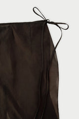 Satin layered set_brown