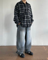 Gray Washing Denim Pants