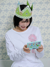 コサージュサイドポイントスリム長袖Tシャツ