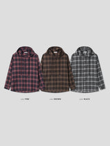 Venny Check Hooded Shirt (3color)