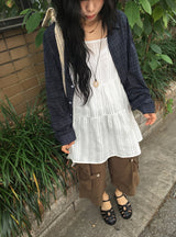 Mameko Lace Sleeveless Layered One Piece