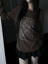 リブセブングラフィックニットTシャツ (3color)