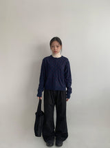 26SS★ [BAONHAUS] デニンコットンセミブーツカットパンツ