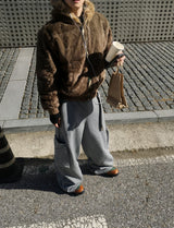 No.1507 camo&fur reversible bomber JK