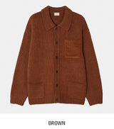 Wood Ribbed Pocket Knit Cardigan