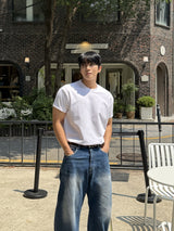 クラップマッスルロールアップショートスリーブTシャツ