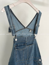 Patch Colored Denim Overall Overalls