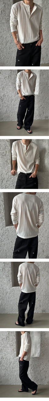 [S/S] Golgi henry neck long sleeves (4color)