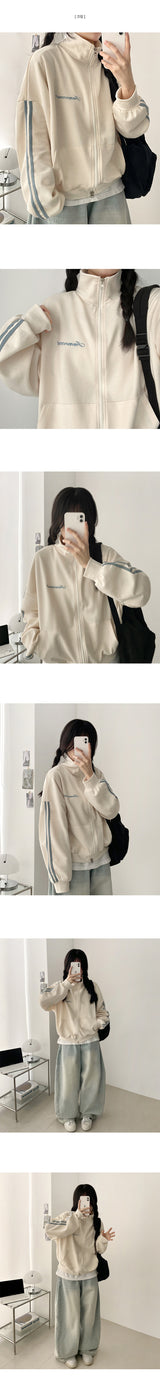 Kiko Track Line Two Way Overfit High Neck Zip-Up