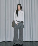 Two Pocket Cotton Nylon Belt Bag - BLACK