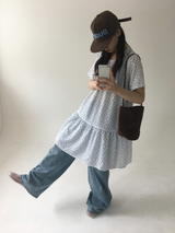 YWDフラワー ラウンド ワンピース (2color)
