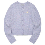 SMALL CHERRY CABLE KNIT CARDIGAN [LAVENDER]