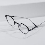 Knouun Round titanium glasses CODE. 102. B Navy