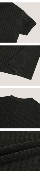 [S/S] ベルベットラウンドネックハーフニット(5color)