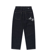 CHECK APPLIQUE DENIM PANTS BLUE(CV2GSFD111A)